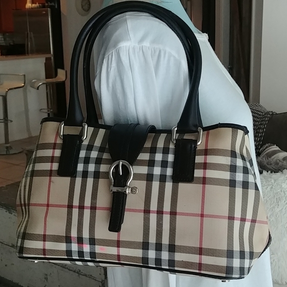 Burberry Beige and Black Satchel - Picture 16 of 16